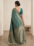 Green Woven Design Dola Silk Saree