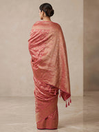 Pink Woven Design Dola Silk Saree