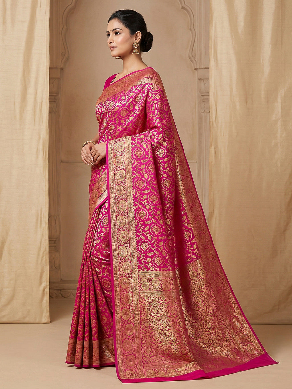 Rani Woven Design Dola Silk Saree