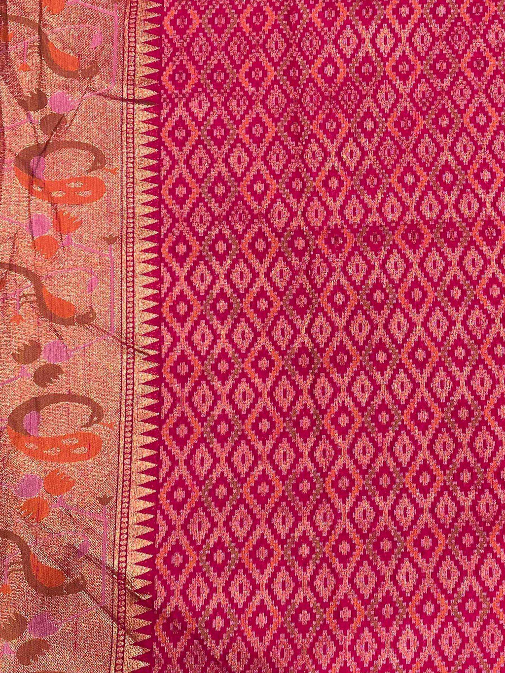 Peach Woven Design Art Silk Kanjivaram Saree