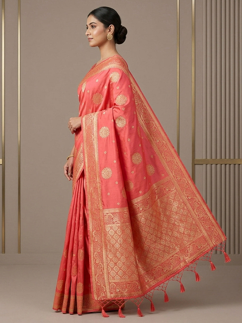 Gazari Woven Design Dola Silk Saree