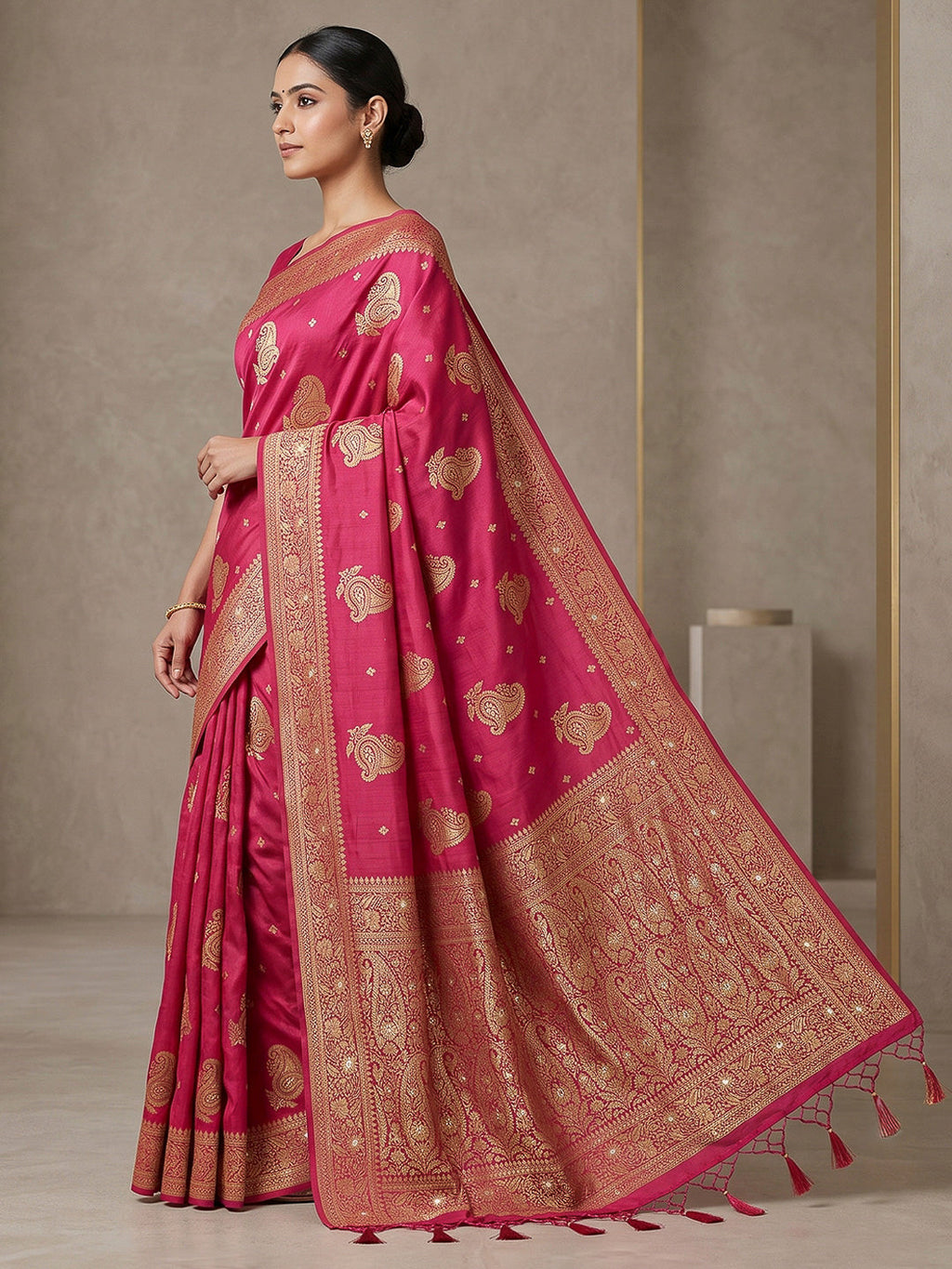 Rani Woven Design Dola Silk Saree