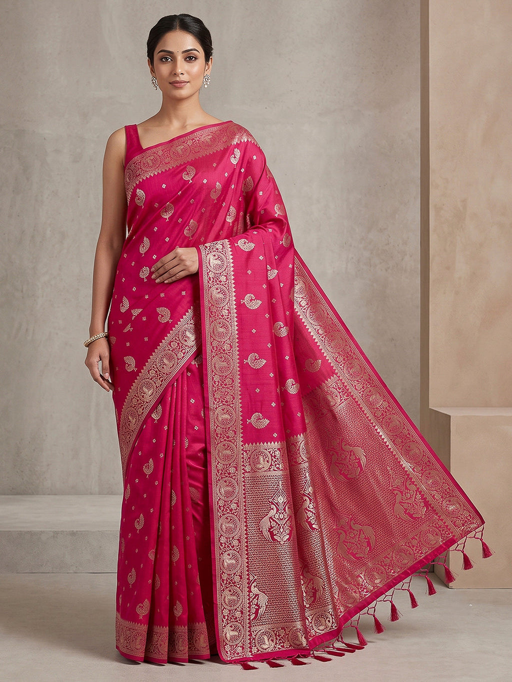 Rani Woven Design Dola Silk Saree