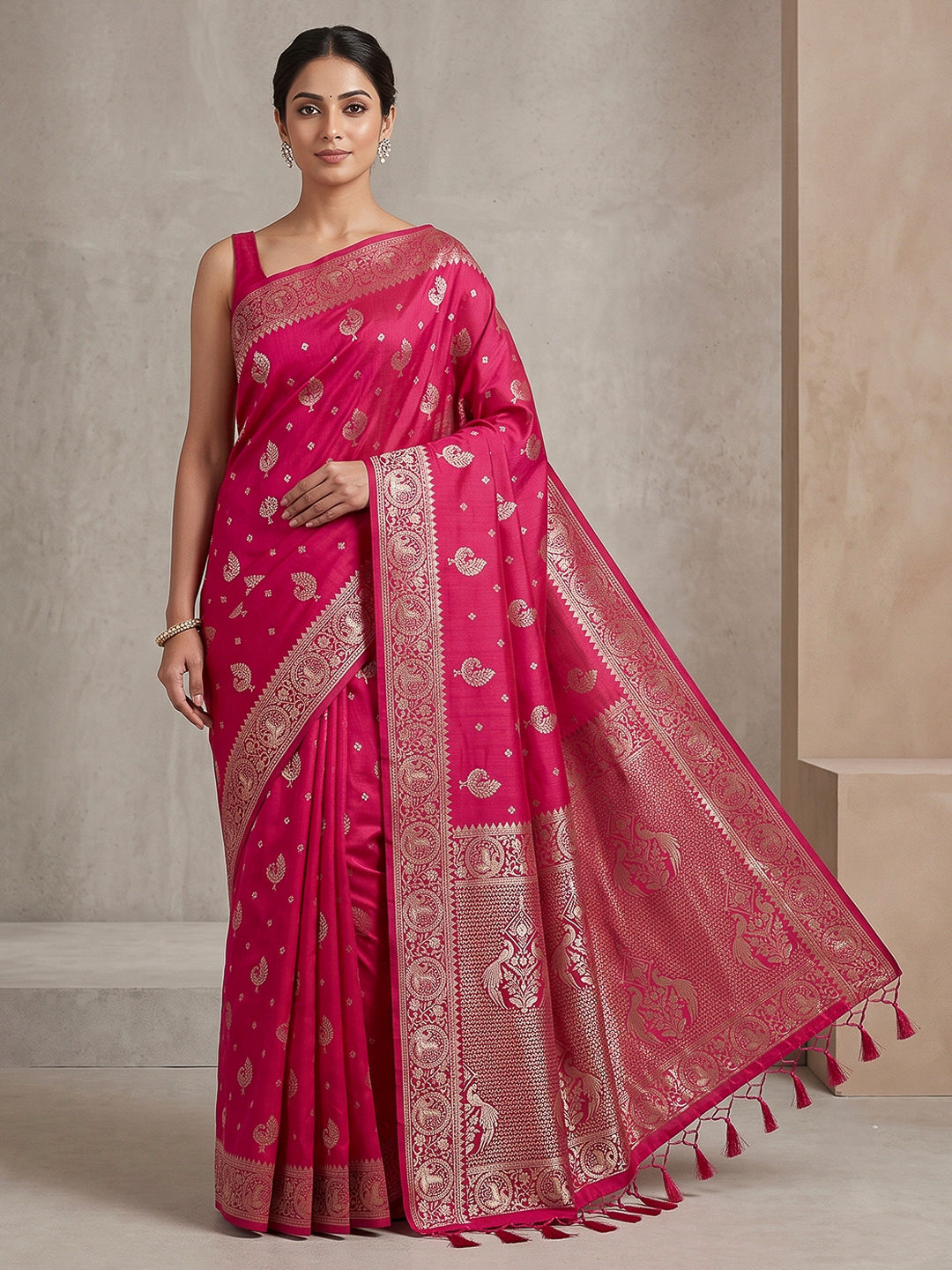 Rani Woven Design Dola Silk Saree
