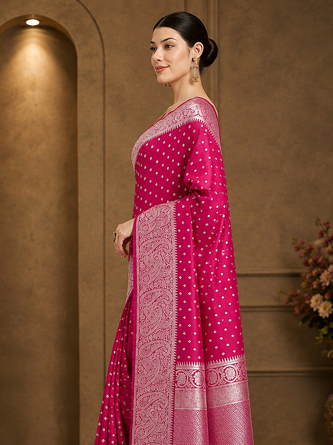Rani Woven Design Dola Silk Saree