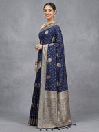 Navy Woven Design Dola Silk Saree