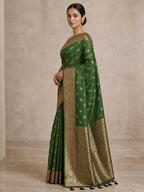 Green Woven Design Dola Silk Saree
