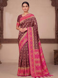 Maroon Woven Design Art Silk Kanjivaram Saree
