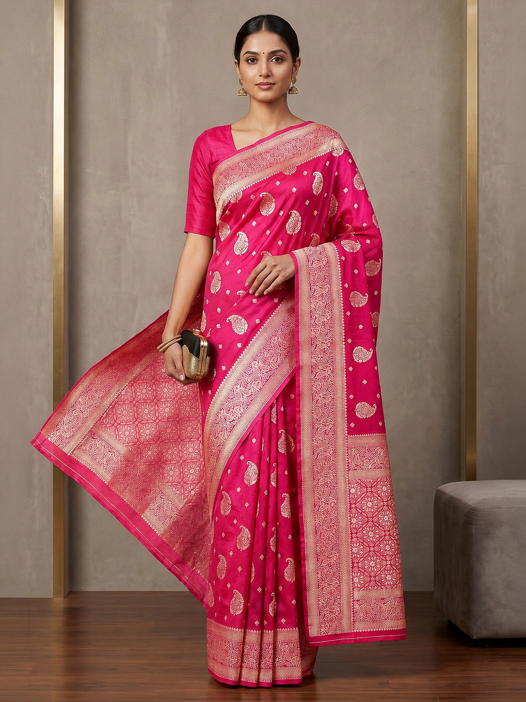Rani Woven Design Dola Silk Saree