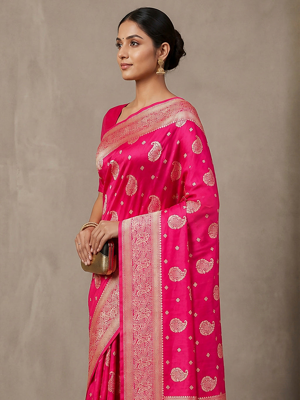 Rani Woven Design Dola Silk Saree
