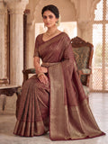 Maroon Woven Design Art Silk Kanjivaram Saree