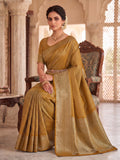 Mustard Woven Design Art Silk Kanjivaram Saree