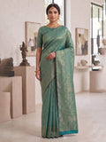 Blue Woven Design Art Silk Kanjivaram Saree