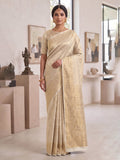 Off White Woven Design Art Silk Kanjivaram Saree