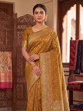 Mustard Woven Design Art Silk Kanjivaram Saree