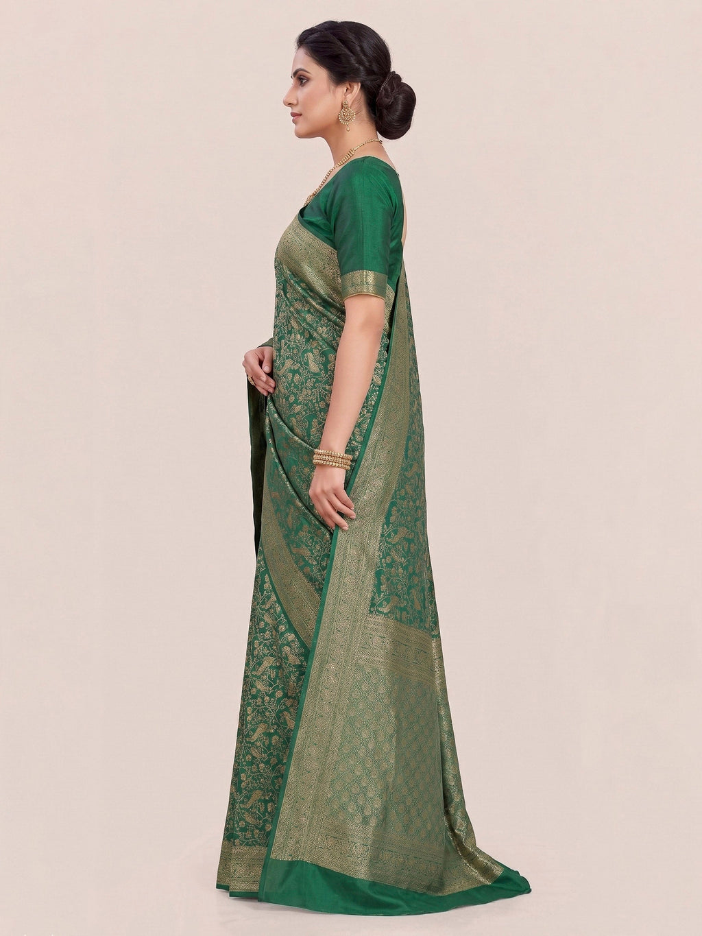 Green Woven Design Art Silk Kanjivaram Saree