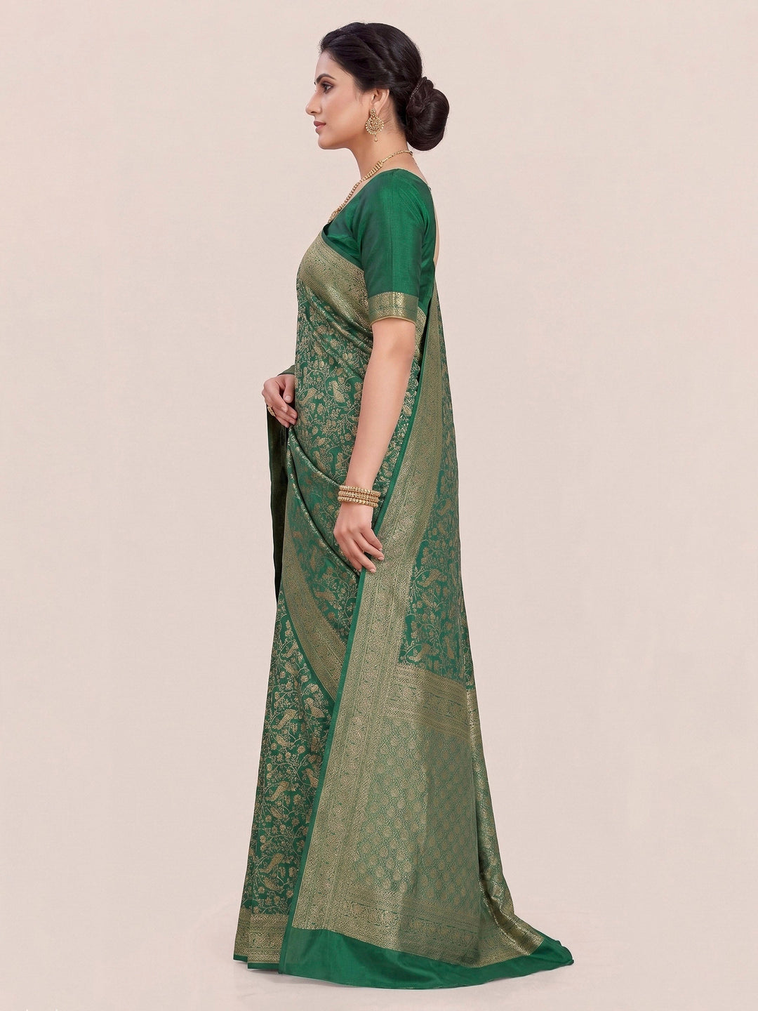 Green Woven Design Art Silk Kanjivaram Saree