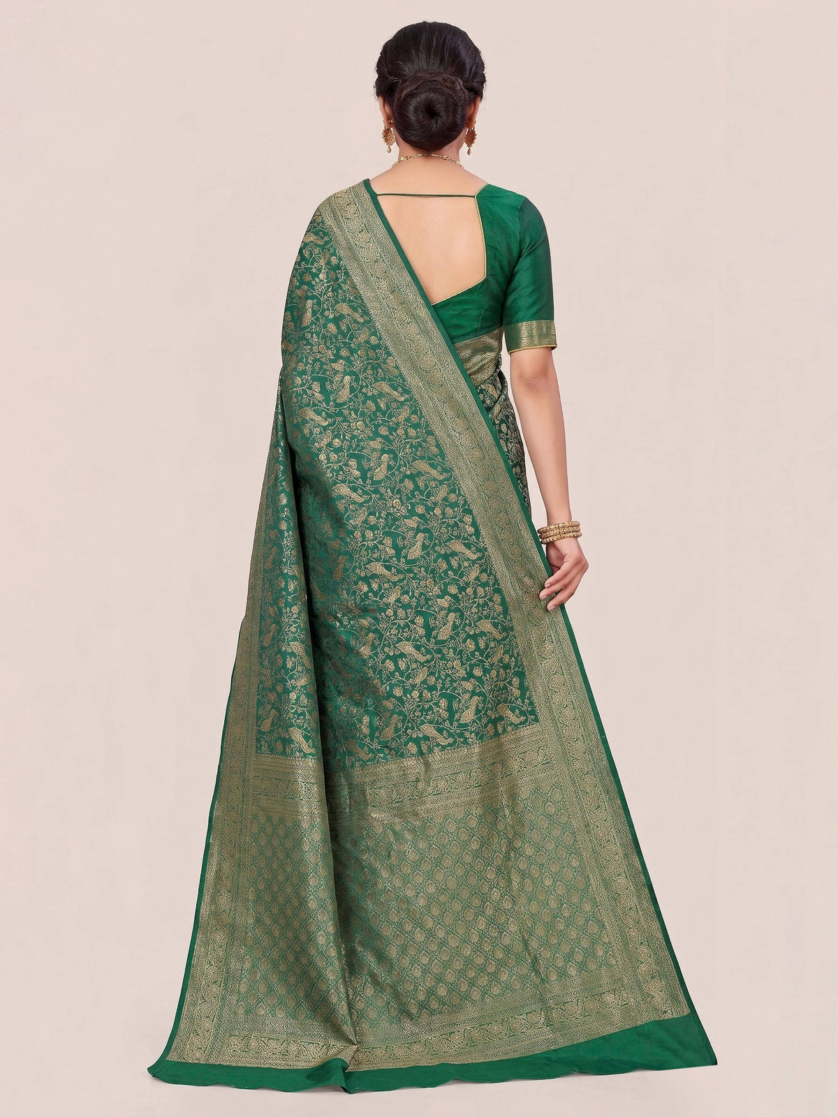 Green Woven Design Art Silk Kanjivaram Saree