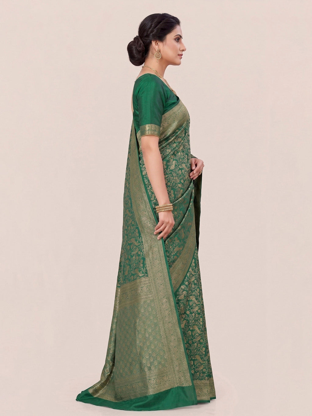 Green Woven Design Art Silk Kanjivaram Saree