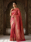 Pink Woven Design Art Silk Kanjivaram Saree