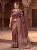 Maroon Woven Design Art Silk Kanjivaram Saree