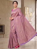 Lavender Woven Design Art Silk Kanjivaram Saree