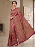 Maroon Woven Design Art Silk Kanjivaram Saree