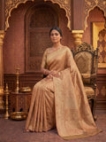 Off White Woven Design Art Silk Kanjivaram Saree