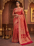 Red Woven Design Art Silk Kanjivaram Saree