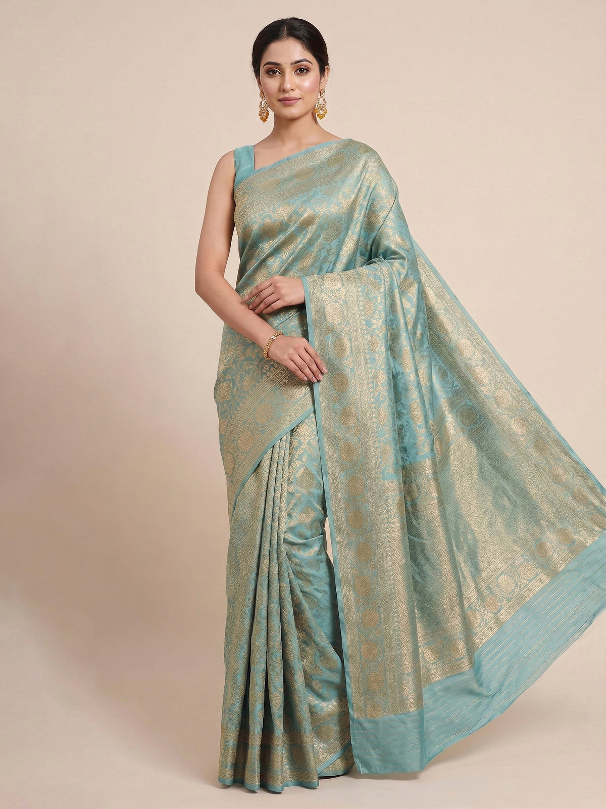Blue Woven Design Art Silk Kanjivaram Saree