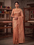 Orange Woven Design Art Silk Kanjivaram Saree