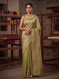 Light Green Woven Design Art Silk Kanjivaram Saree
