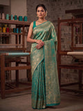 Green Woven Design Art Silk Kanjivaram Saree