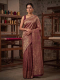 Maroon Woven Design Art Silk Kanjivaram Saree