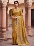 Yellow Woven Design Art Silk Kanjivaram Saree