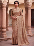 Off White Woven Design Art Silk Kanjivaram Saree