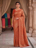 Orange Woven Design Art Silk Kanjivaram Saree