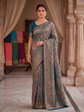 Dark Blue Woven Design Art Silk Kanjivaram Saree