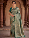 Green Woven Design Art Silk Kanjivaram Saree