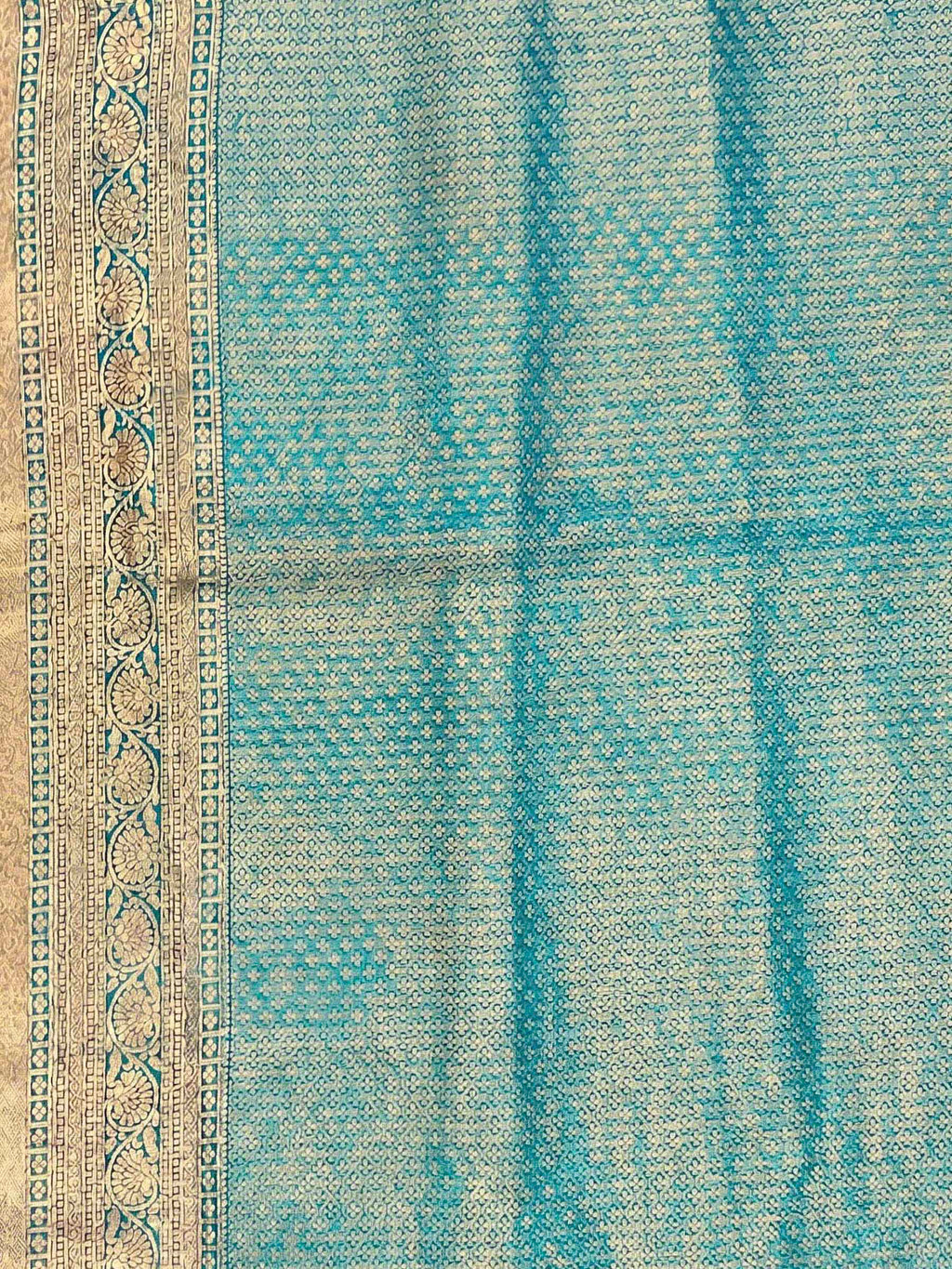 Lake Blue Woven Design Art Silk Kanjivaram Saree