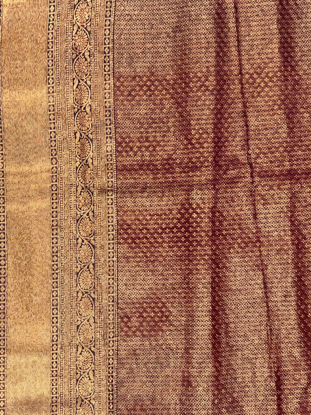 Maroon Woven Design Art Silk Kanjivaram Saree