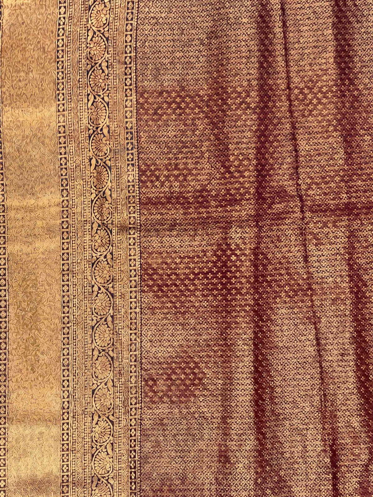 Maroon Woven Design Art Silk Kanjivaram Saree