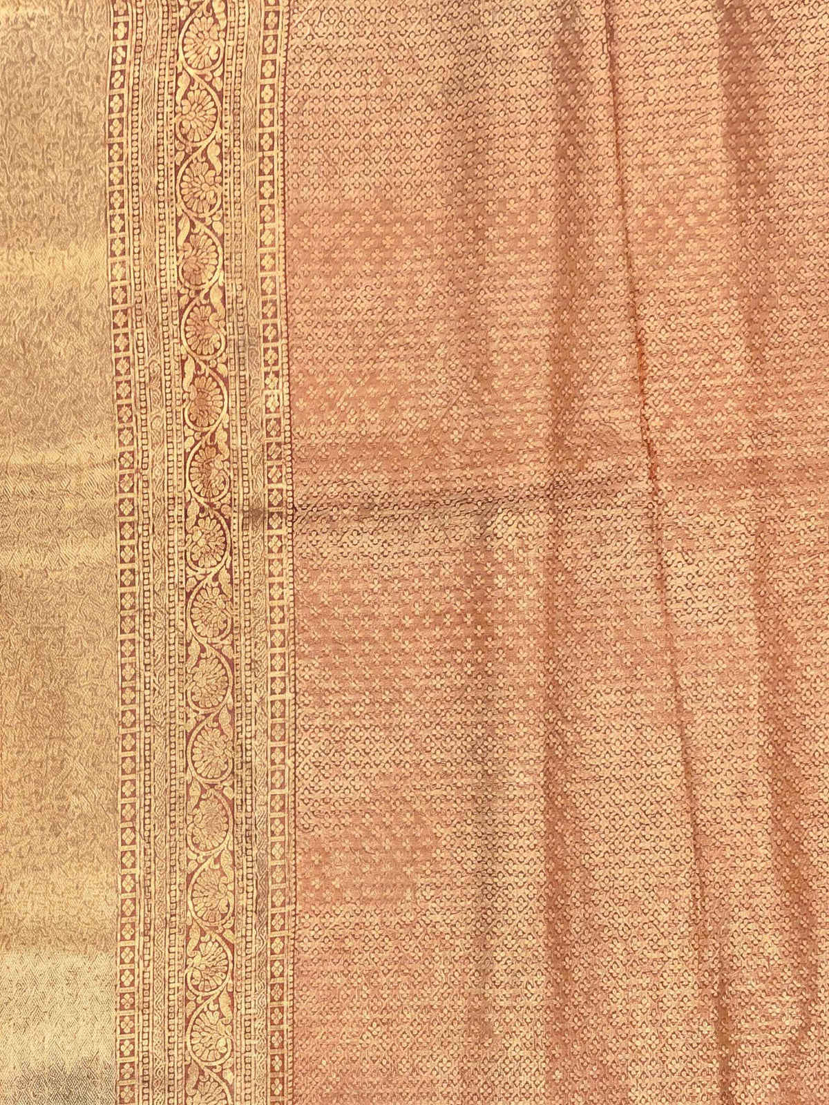 Peach Woven Design Art Silk Kanjivaram Saree