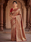 Red Woven Design Art Silk Kanjivaram Saree