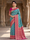 Firozee Woven Design Art Silk Kanjivaram Saree