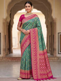 Green Woven Design Art Silk Kanjivaram Saree