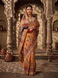 Olive Woven Design Viscoris Saree