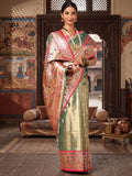 Green Woven Design Viscoris Saree