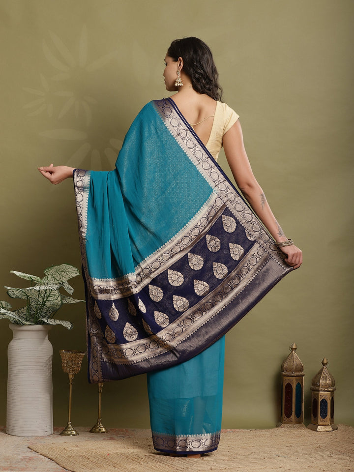 Plain Georgette Saree
