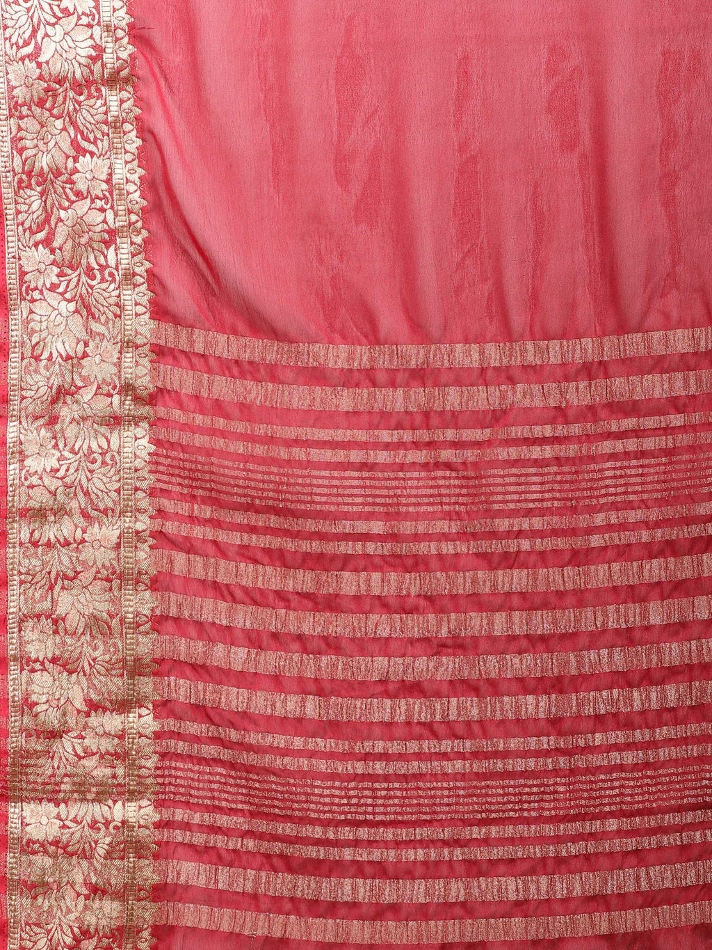 Maroon Zari Work Chiffon Saree